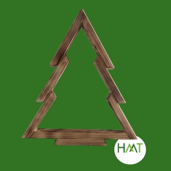 Choinka z drewna naturalnego opalana 42cm